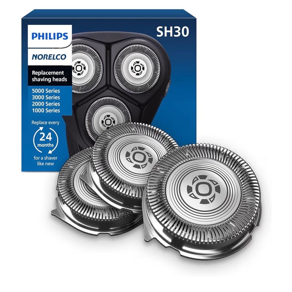 Open box Philips Norelco SH30/52 Genuine Shaving Heads, Compatible with Philips
